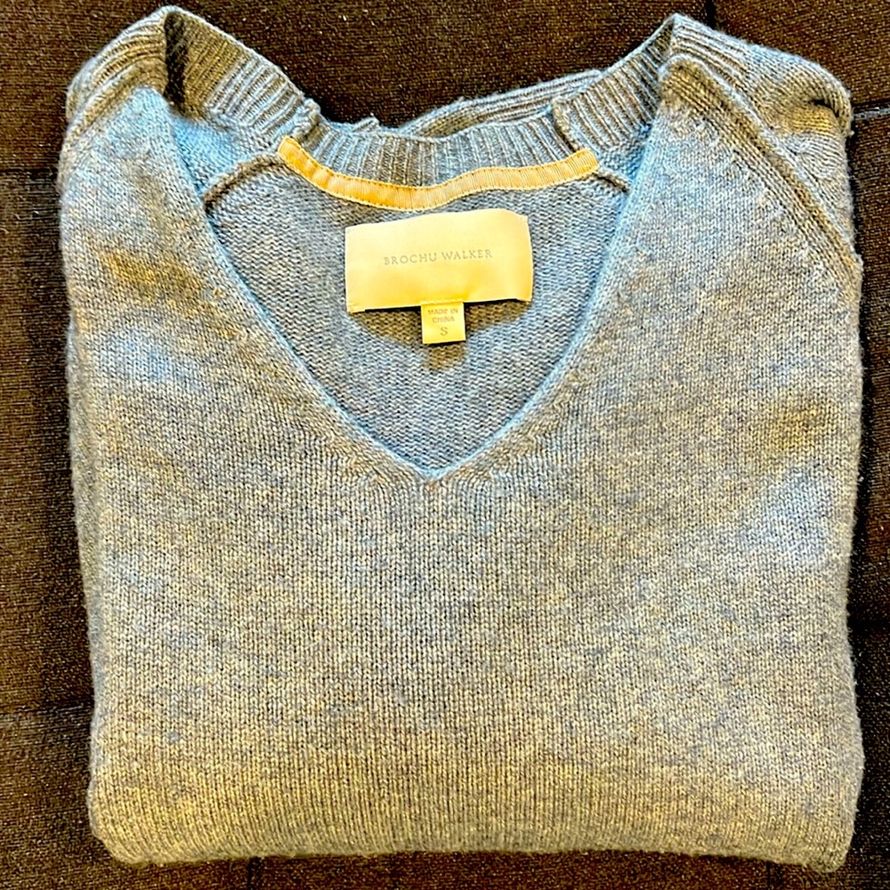Brochu Walker ruched sleeve cashmere sweater